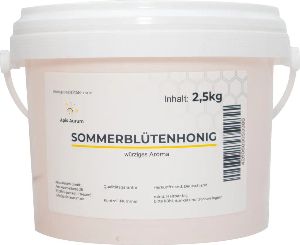 Apis Aurum GmbH German Summer Blossom Honey - 2.5kg - Honey from the blossoms of the Hessian summer
