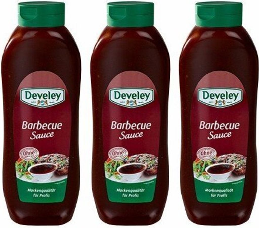 Develey Senf & Feinkost Develey Barbecue Sauce Salsa Barbecue 875 ml pack of 3