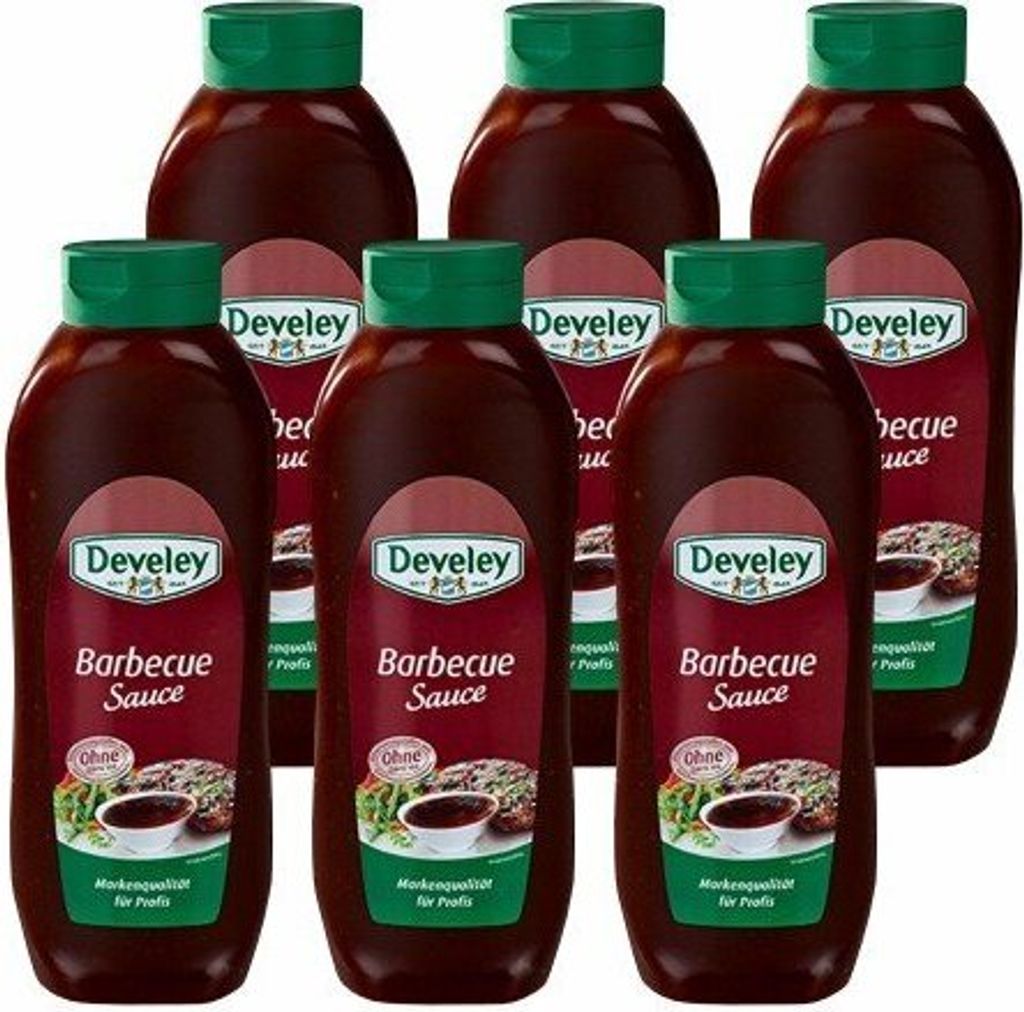 Develey Senf & Feinkost Develey Barbecue Sauce Salsa Barbecue 875ml pack of 6