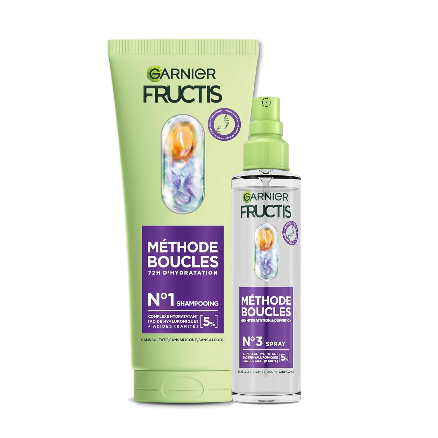 Garnier Fructis Method Curls Duo Shampoo and Moisturizing Spray with Hyaluronic Acid and Shea Butter