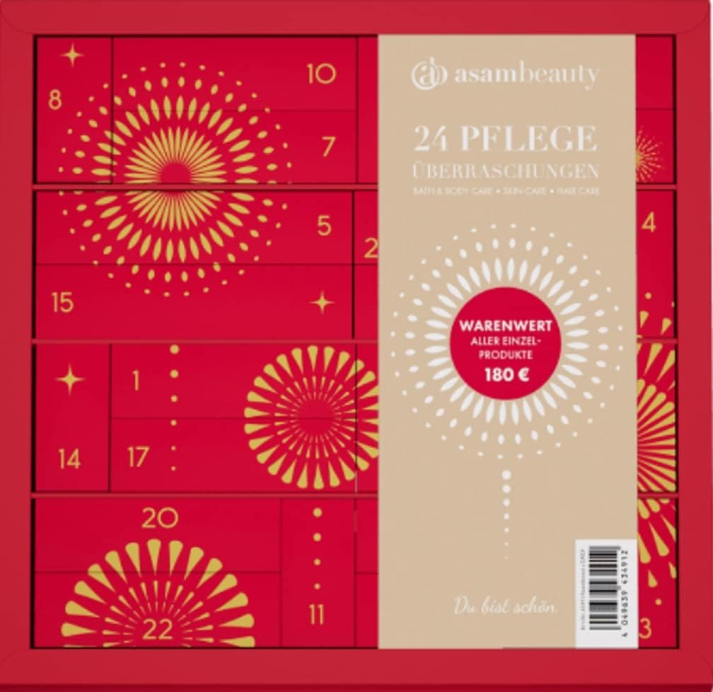 M. Asam Asam Advent Calendar 2022 Beauty Classic Edition Women\'s Cosmetic Advent Calendar Asambeauty, 24 Gifts Value 180, Care Christmas Calendar Women, Advent Calendar Ladies, Red