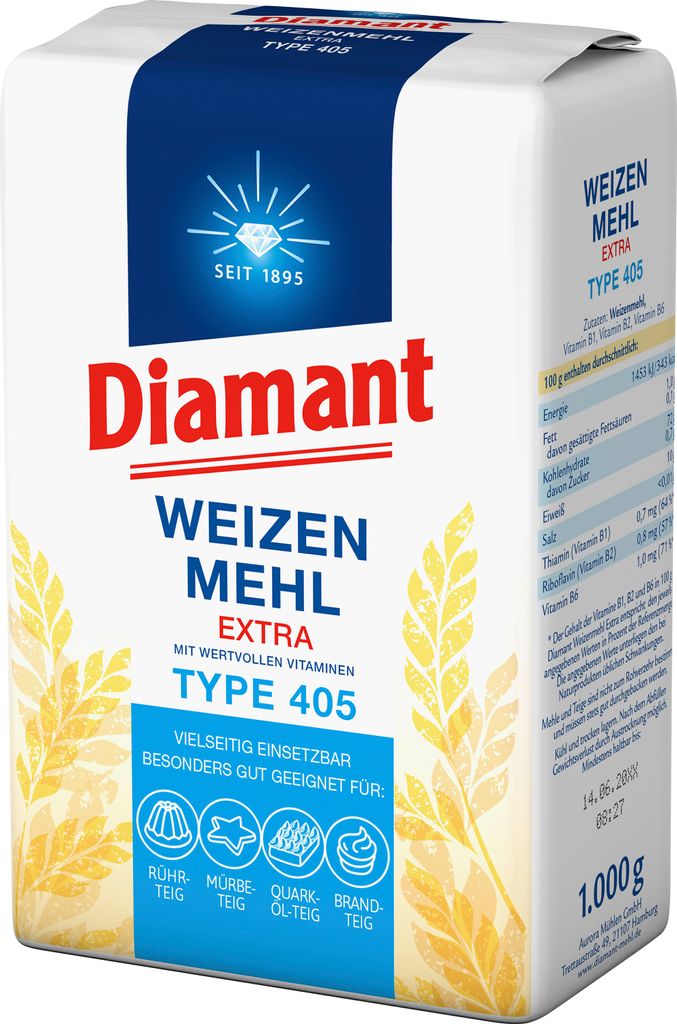 Aurora Mühlen GmbH Diamant wheat flour type 405 extra