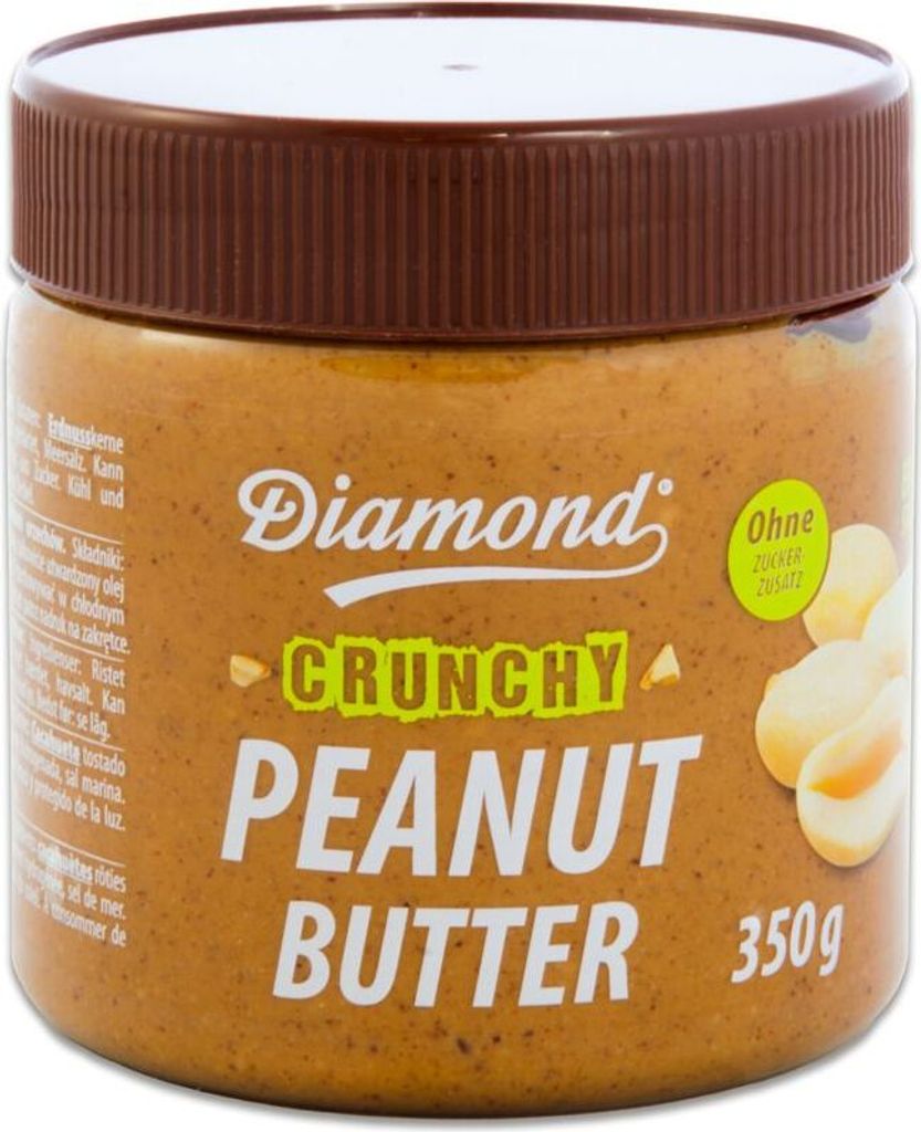 DIAMOND Peanut Butter Crunchy - with peanut pieces 350g | No added sugar | Peanut butter | Peanut paste