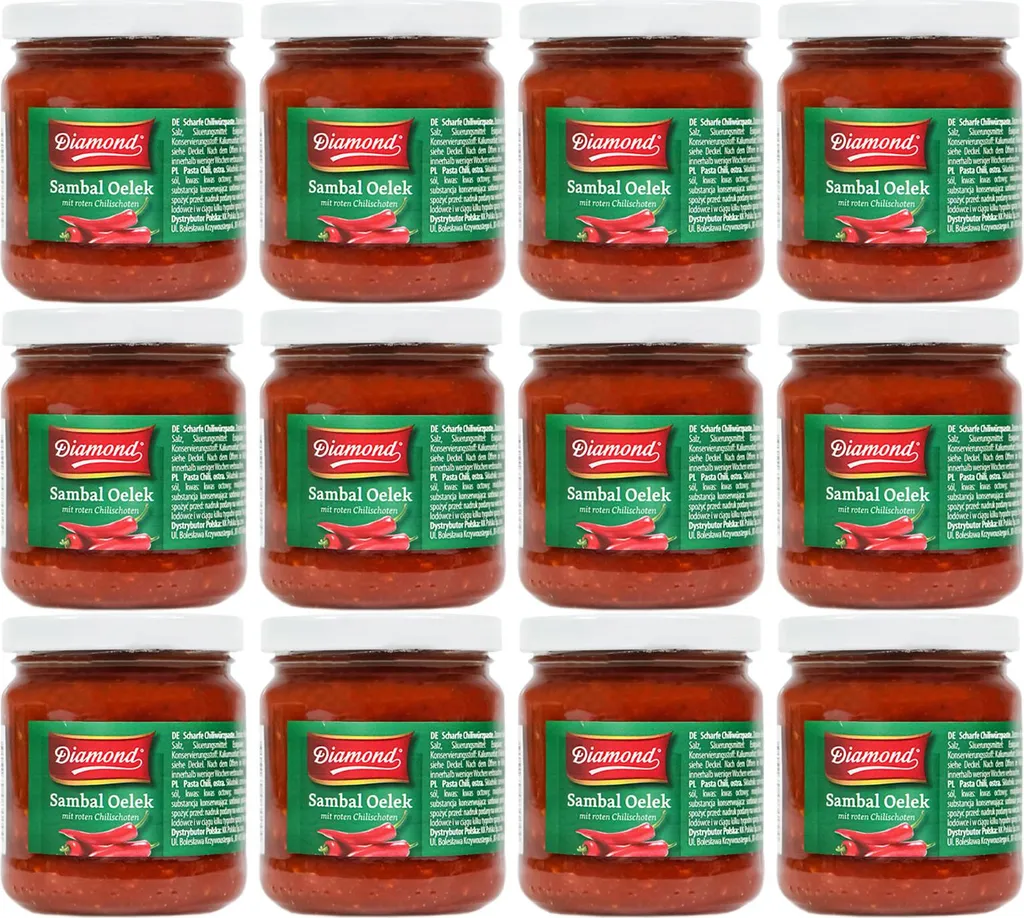 Diamond Sambal Oelek, very hot, 12 x 200g