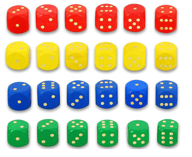 Betzold Dots Dice Mm Red Pcs