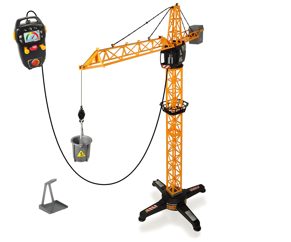 Dickie Toys 203462411 Giant Crane, a cable-controlled crane, 1 Meter high