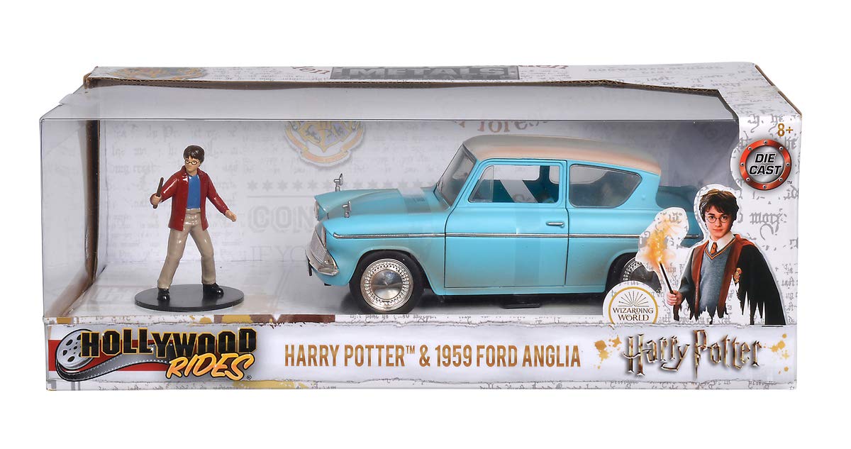 Dickie Toys 253185002 1959 Ford Anglia Flying Car Casting Potter Toy Car Ch