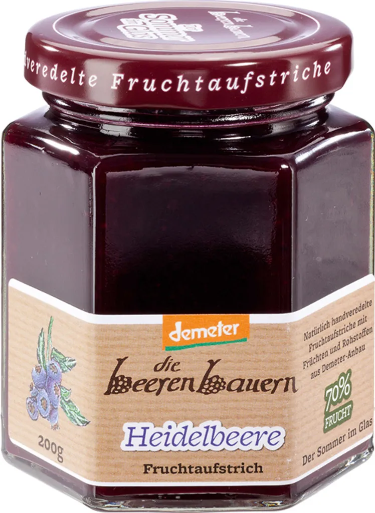die beerenbauern the berry farmers - blueberry fruit spread - 200g