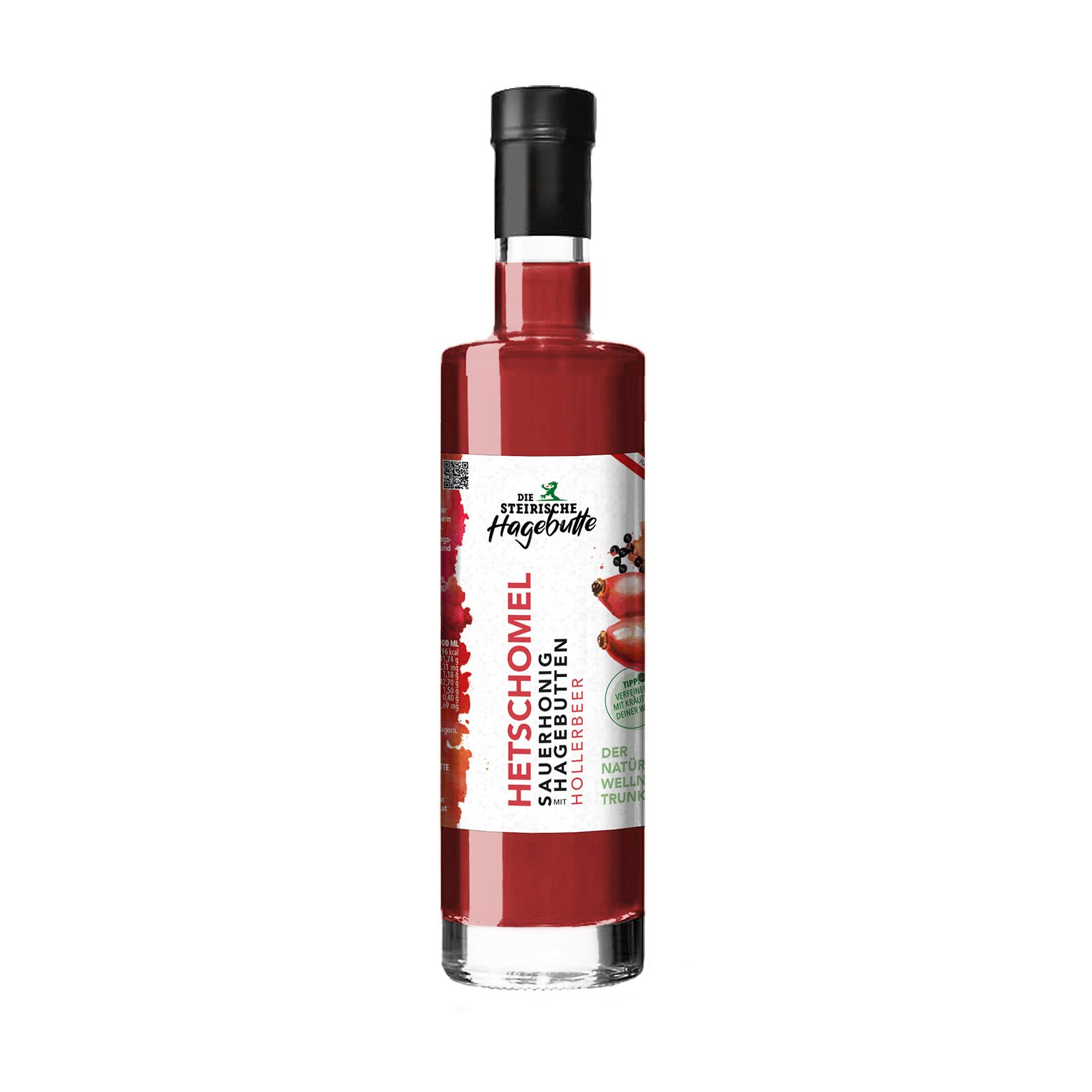 The Styrian Rosehip Oxymel Rosehip-Elderberry "Hetschomel" 500 ml