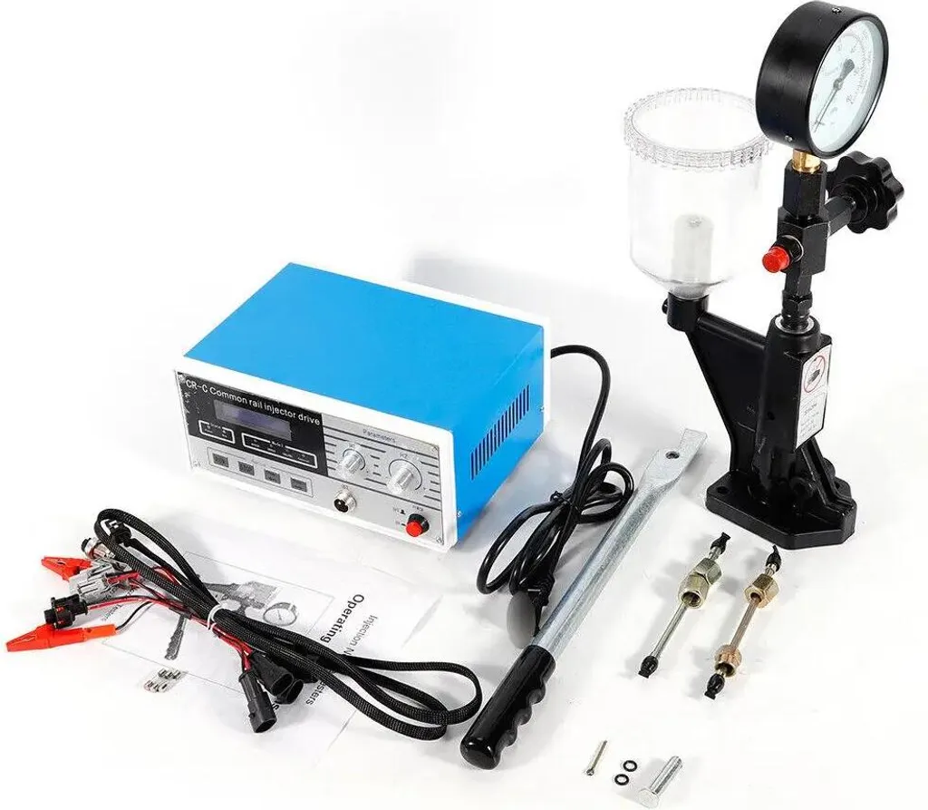 StarTech Diesel Injector and Nozzle Tester - 0–600 Bar - 0–8000 PSI - For Diesel Vehicles - Blue