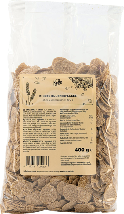 KoRo Spelt crispy flakes without added sugar