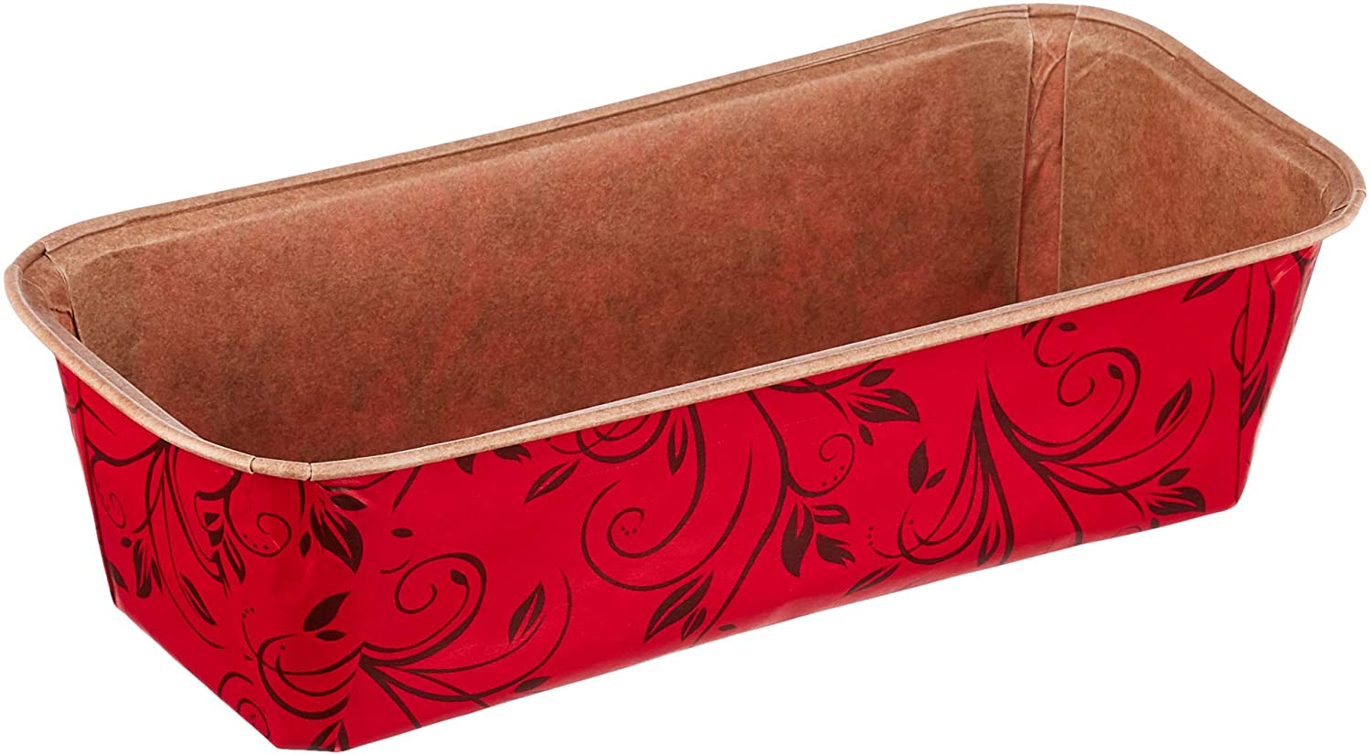 Staedter Disposable Loaf Tin Maxi Paper 6 Piece Set Red/Black 21.5 x 9 x 6 cm