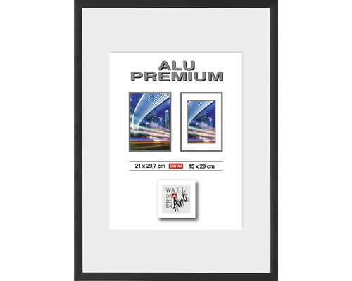 The Wall Aluminum document frame, black, 21x29.7 cm (DIN A4)