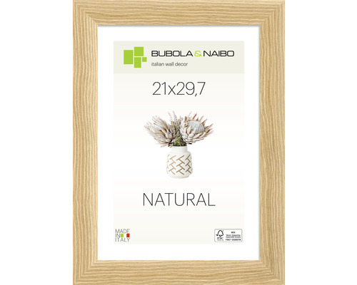 Bubola&Naibo Wooden document frame, natural oak finish, wide frame 21x29.7 cm (DIN A4)