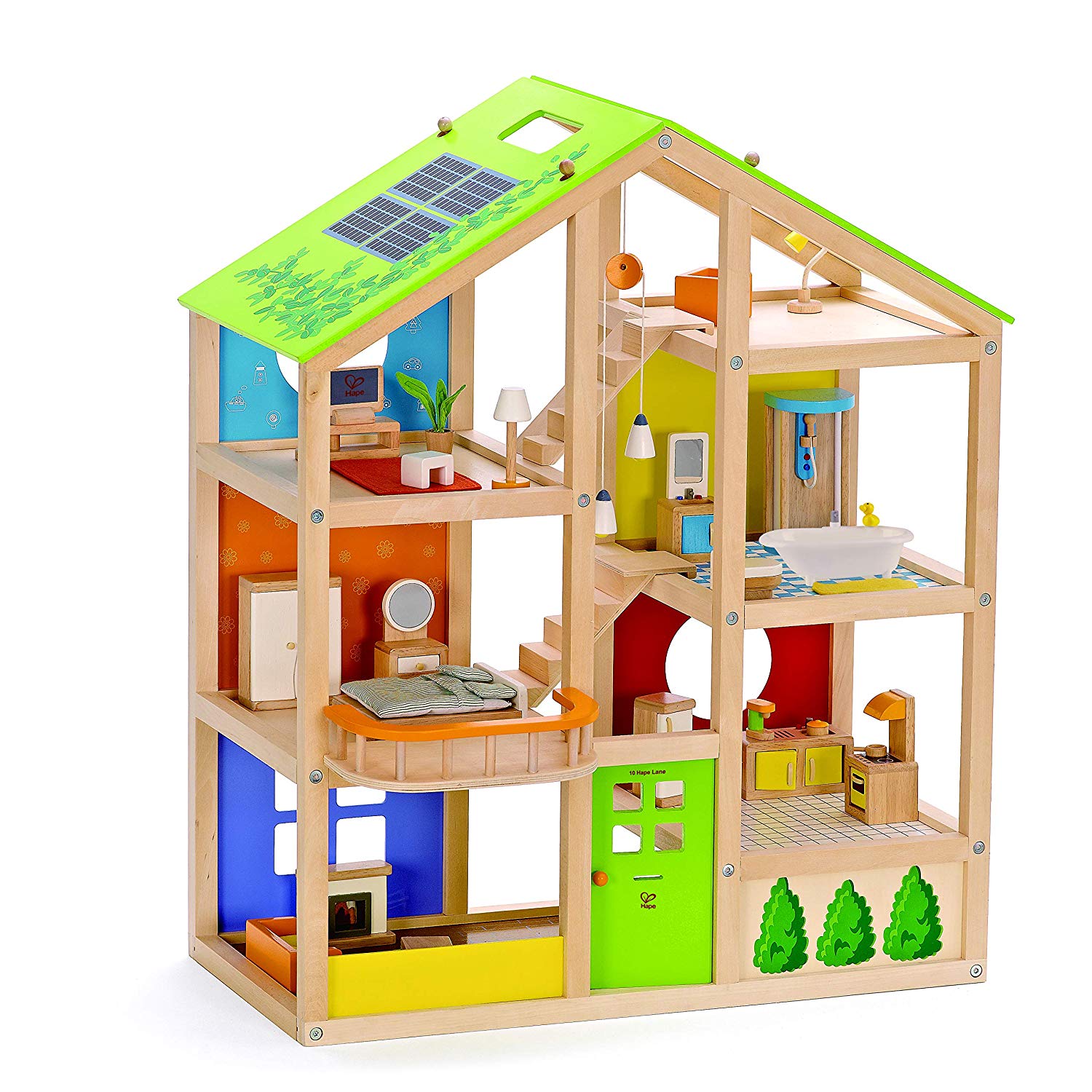Hape Dolls House Furnished