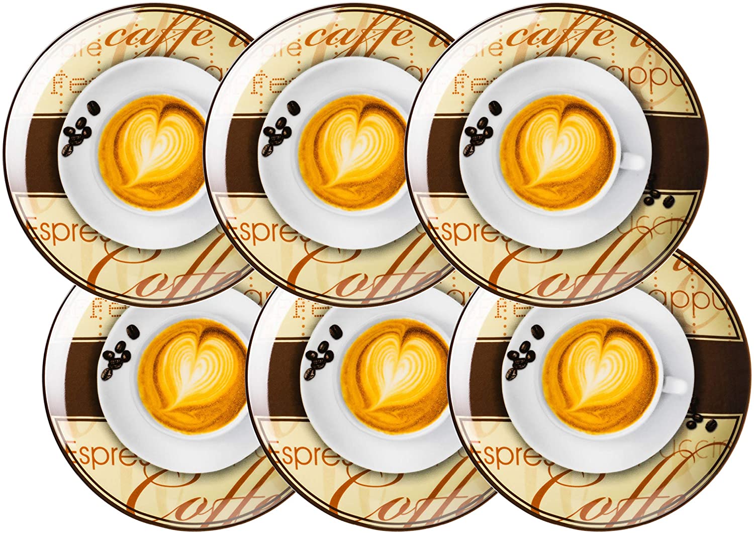 Domestic by Mäser Coffee Fantastic Dessert Plate 20.5 cm (Set of 6)