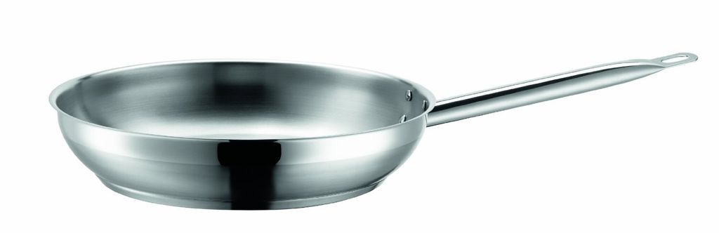 Domestic Professional 811042 frying pan, 28 cm max. diameter, stainless steel, suitable for induction hobs