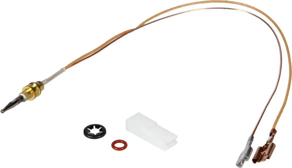Dometic 407144377 Thermocouple 350mm with square connector for gas hob, gas cooktop, built-in cooker, camping, caravan, also compatible with Electrolux Cramer 407143993 EK200