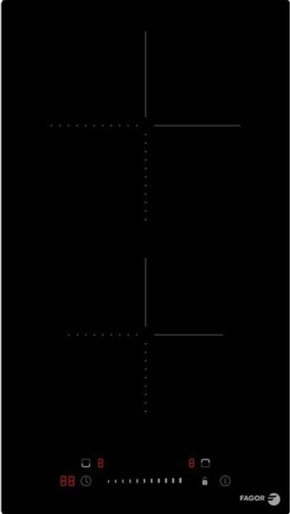 Domino 29 cm 2-burner glass ceramic hob, black Fagor FTV2522C
