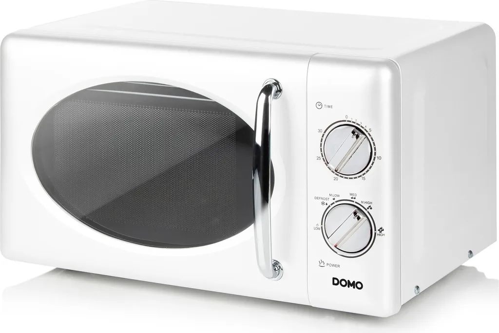 Domo DO3125, countertop, solo microwave, 25 l, 900 W, rotary knob, white