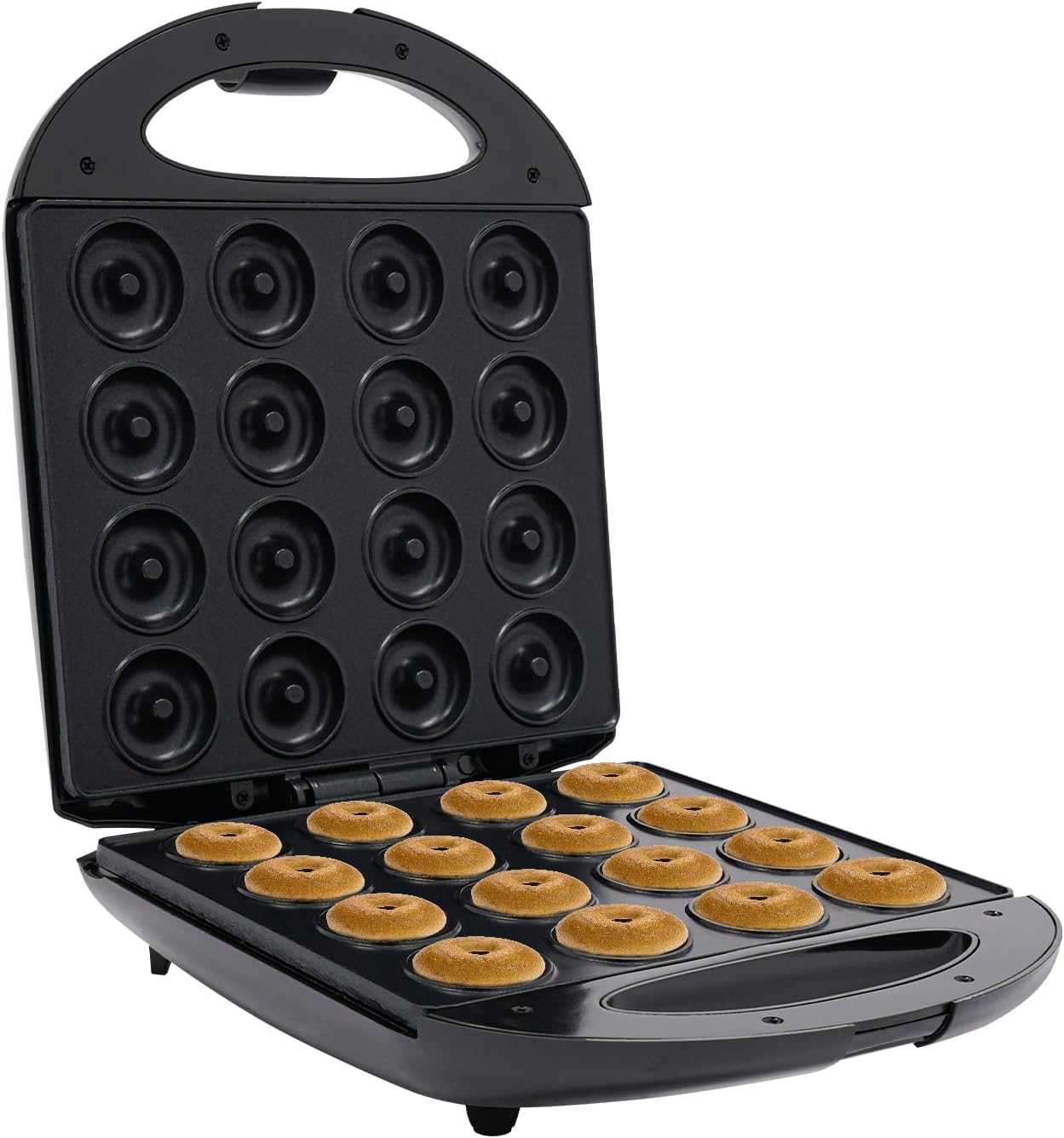 Vielrosse Donut Maker, 1400 W Electric Donat Maker for 16 Small Doughnuts, Includes Non-Stick Coating and Indicator Light, Donut Machine for Home, Bakeries, Pastry Shops, Restaurants