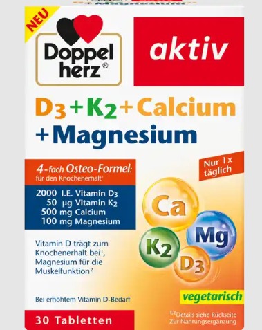Doppelherz aktiv D3 + K2 + Calcium + Magnesium
