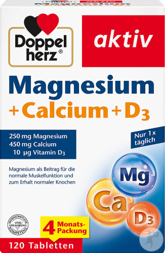 Doppelherz Active Magnesium + Calcium + D3 Tablets 120 tablets
