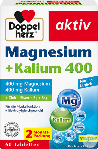 Doppelherz Active Magnesium + Potassium Tablets, 60 pieces