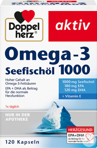 Doppelherz Active Omega-3 Fish Oil 1000 Capsules 120 pieces