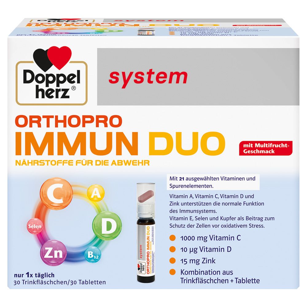 Doppelherz ORTHOPRO IMMUN DUO drinking bottles and tablets 30 St