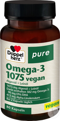 Doppelherz Pure Omega-3 1075 Vegan Capsules 80 pieces
