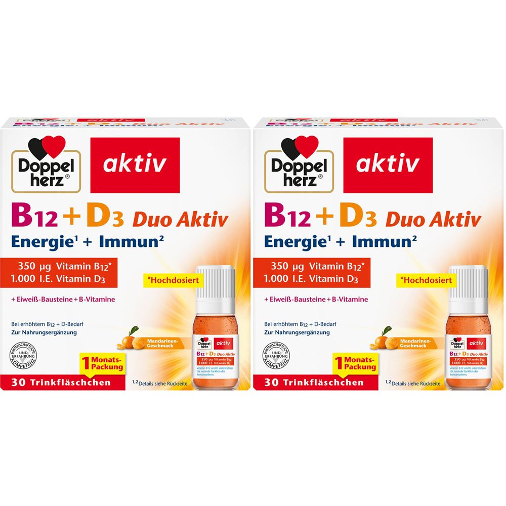 Doppelherz® active B12 + D3 Duo Active Energy + Immune 2x30 St