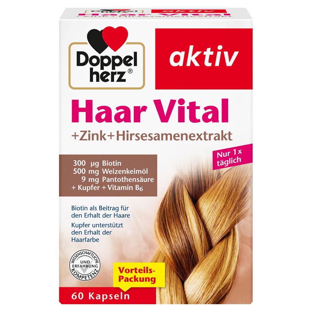 Doppelherz® aktiv Haar Vital + Zink + Hirseextrakt
