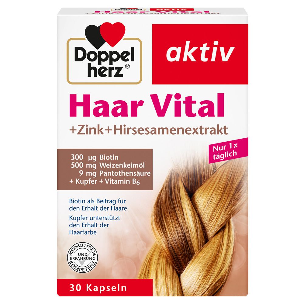 Doppelherz® active hair vital + zinc + millet extract 30 St