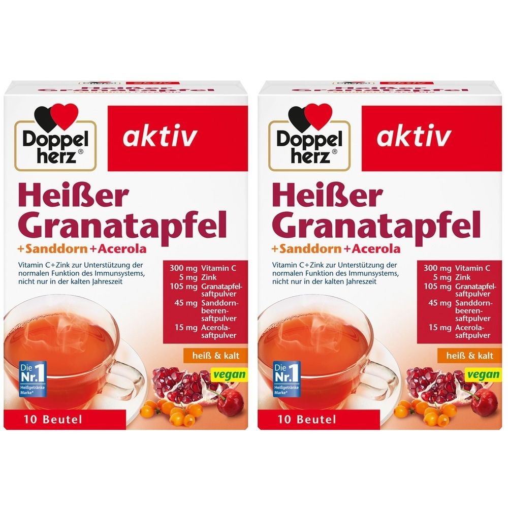 Doppelherz® active Hot Pomegranate + Sea Buckthorn + Acerola, 20 capsules