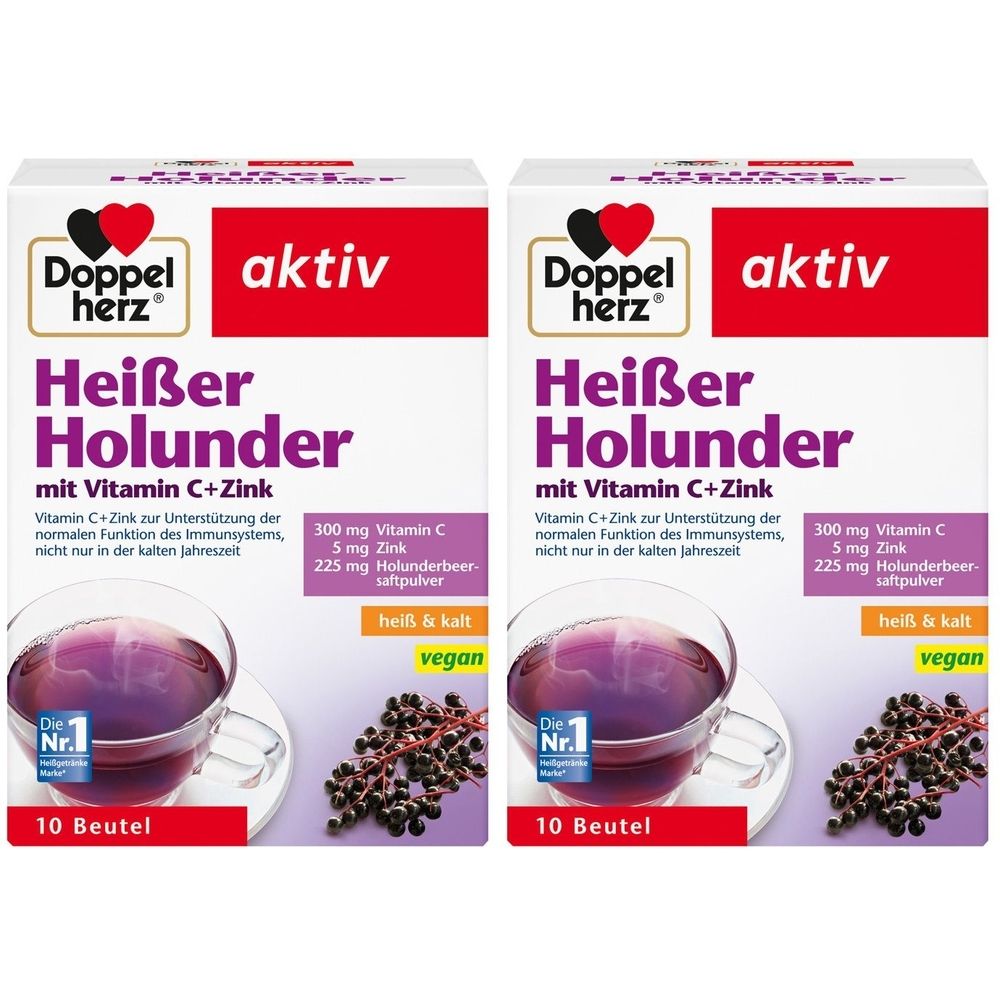 Doppelherz® active Hot Elderberry with Vitamin C + Zinc, 20 capsules