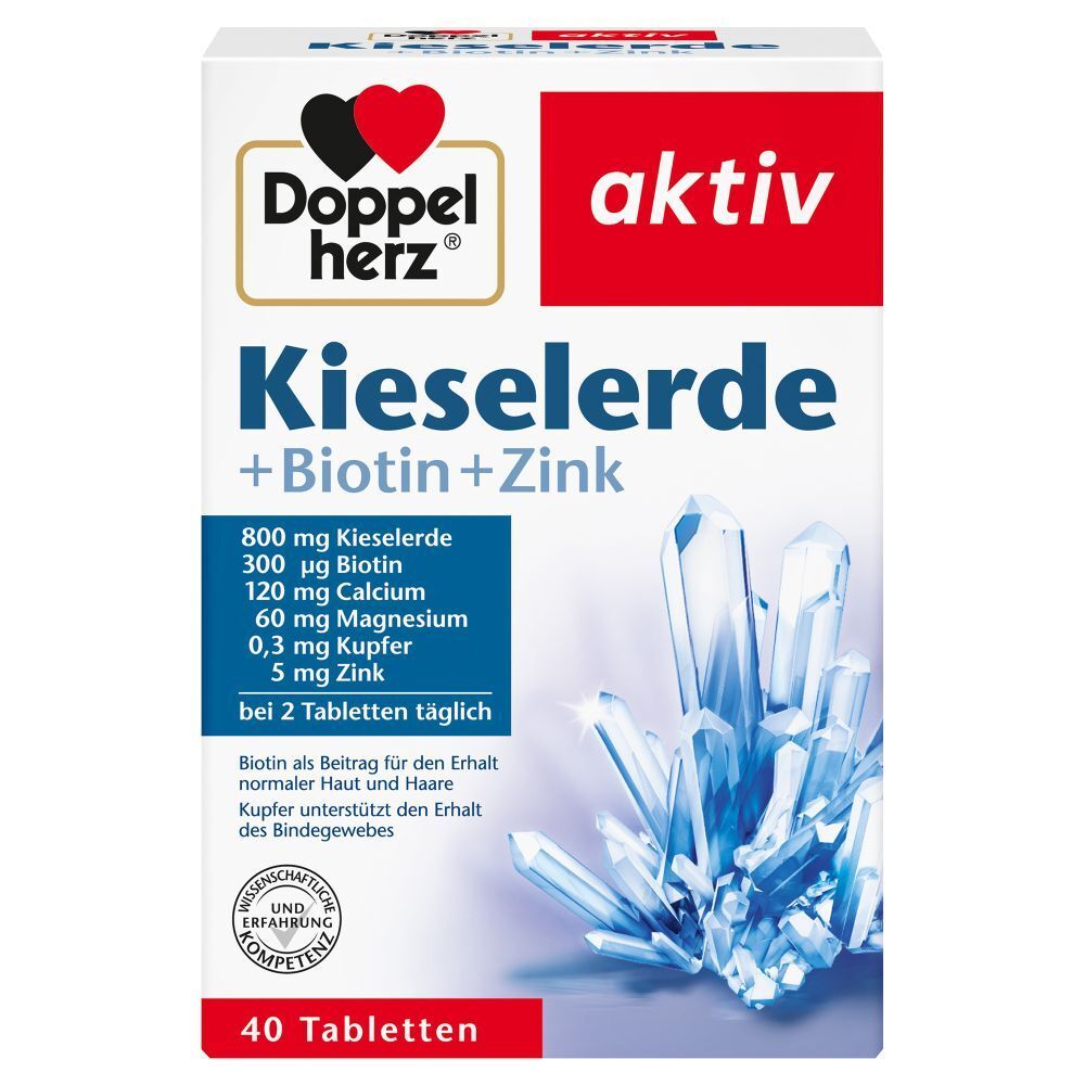 Doppelherz® active silica + biotin + zinc tablets 40 St