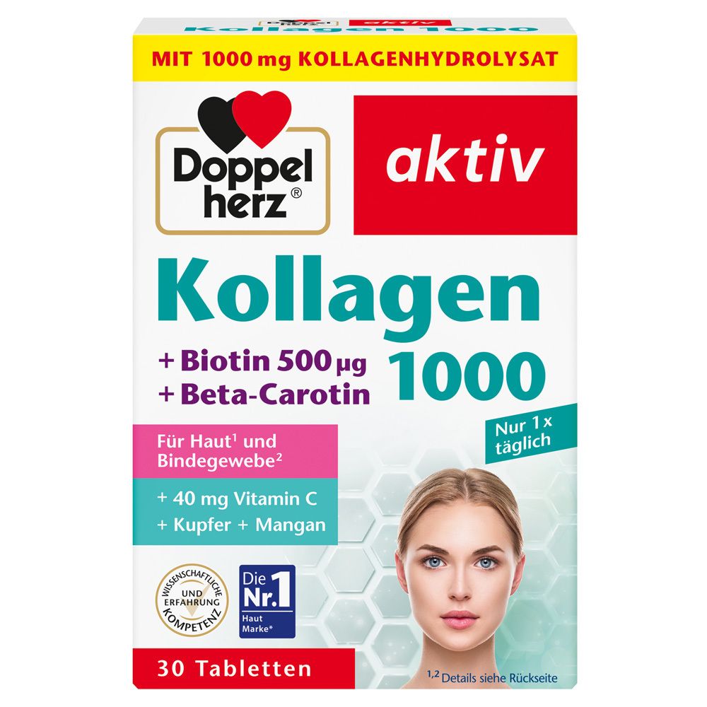 Doppelherz® active collagen 1000 + biotin, 30 capsules