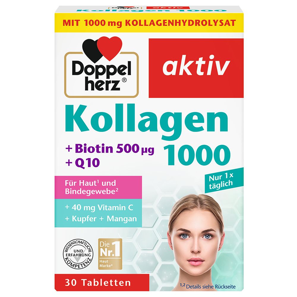 Doppelherz® active collagen 1000 + biotin + Q10 30 St