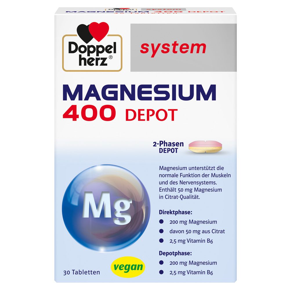 Doppelherz® Magnesium 400 DEPOT 30 St