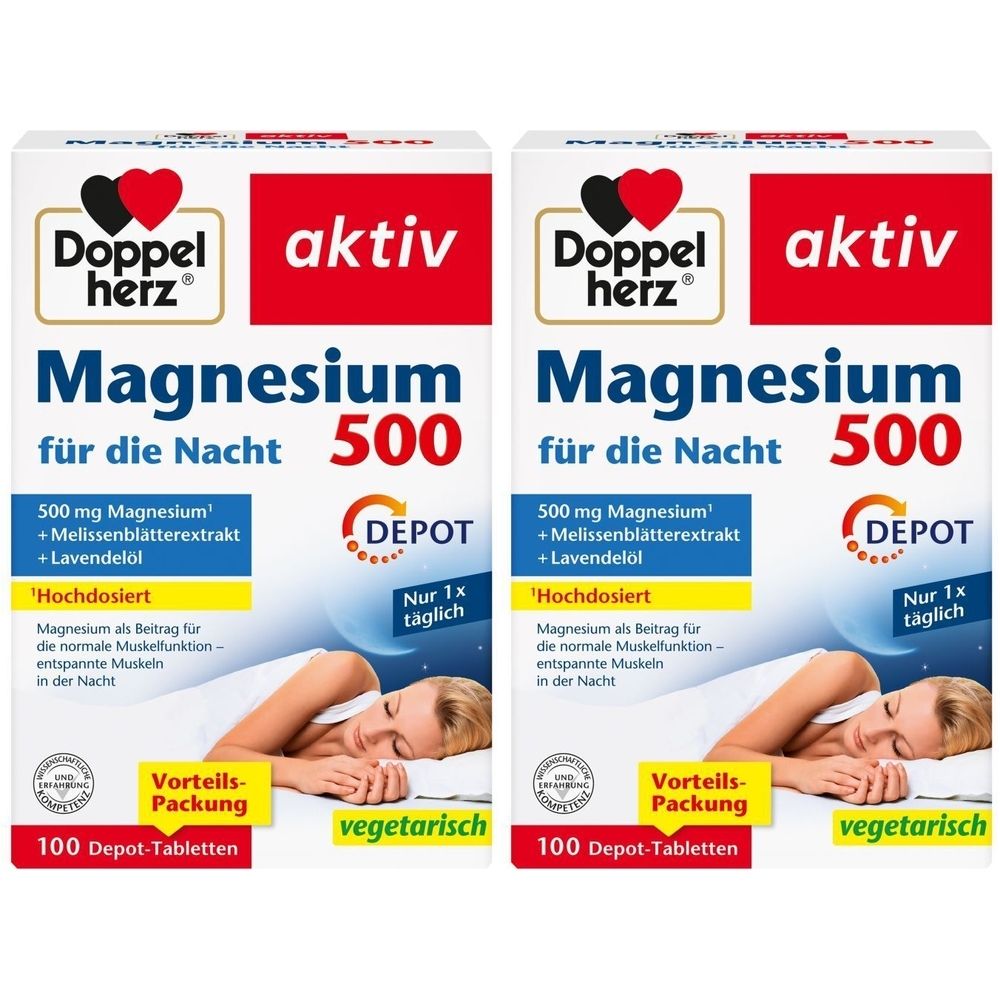 Doppelherz® Magnesium 500 for nighttime, 200 capsules
