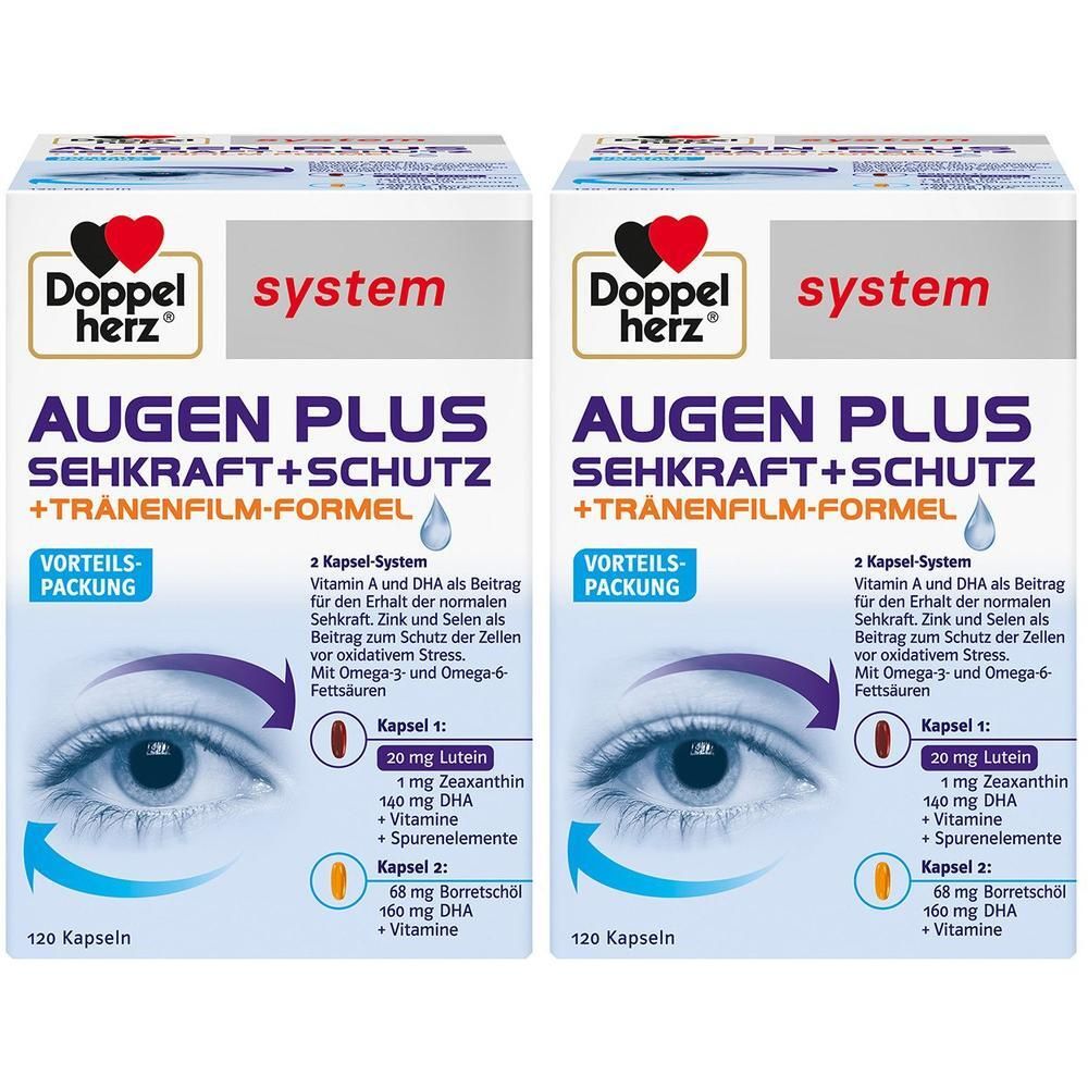 Doppelherz® system EYES PLUS VISION + PROTECTION, 240 capsules