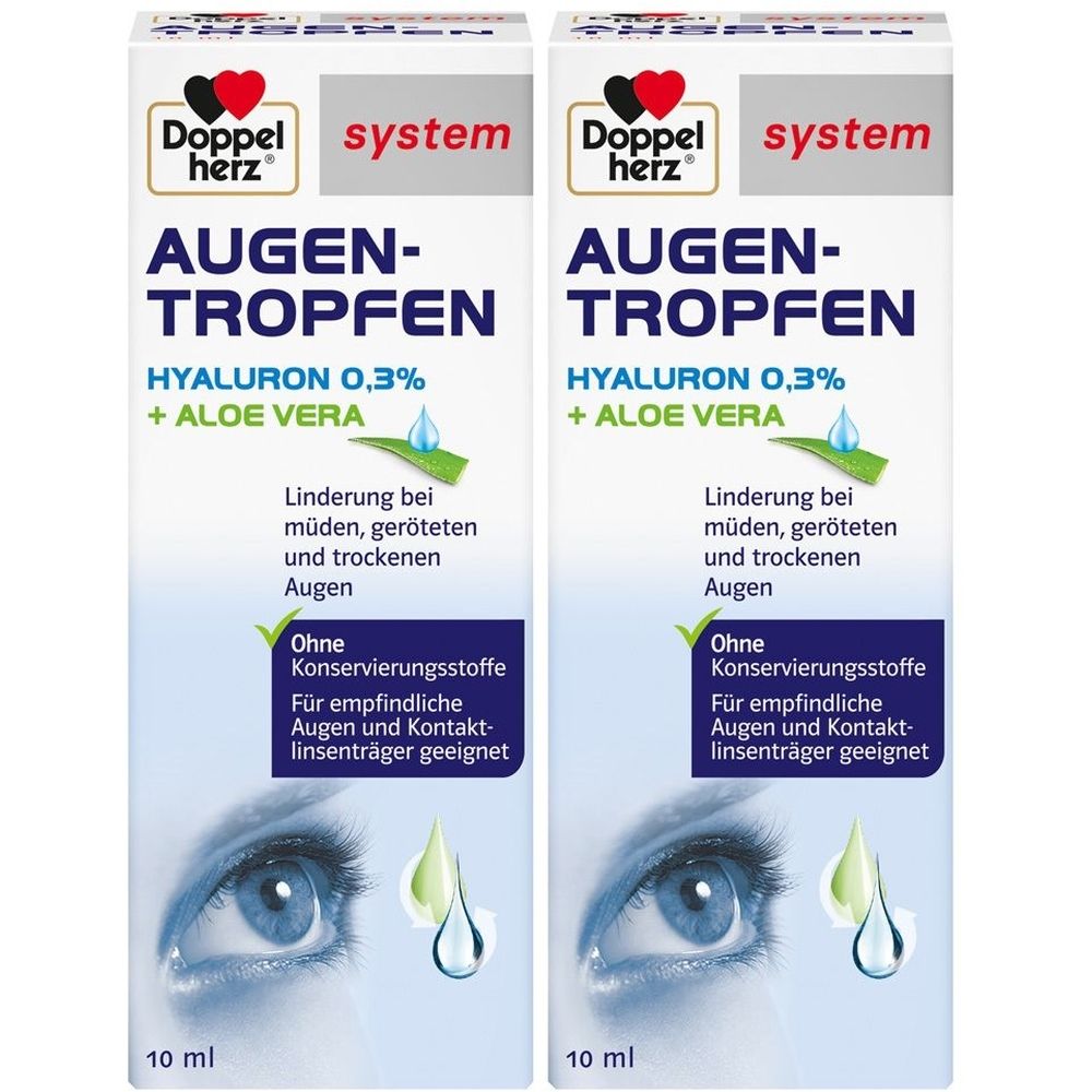 Doppelherz® system eye drops Hyaluronic acid 0.3% + Aloe Vera 20 ml