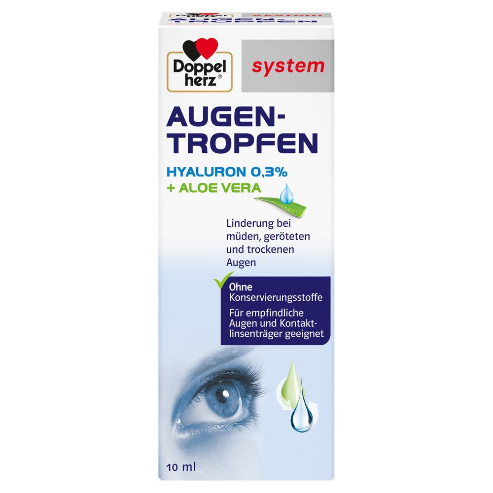 Doppelherz system eye drops hyaluronic acid 0.3% + aloe vera
