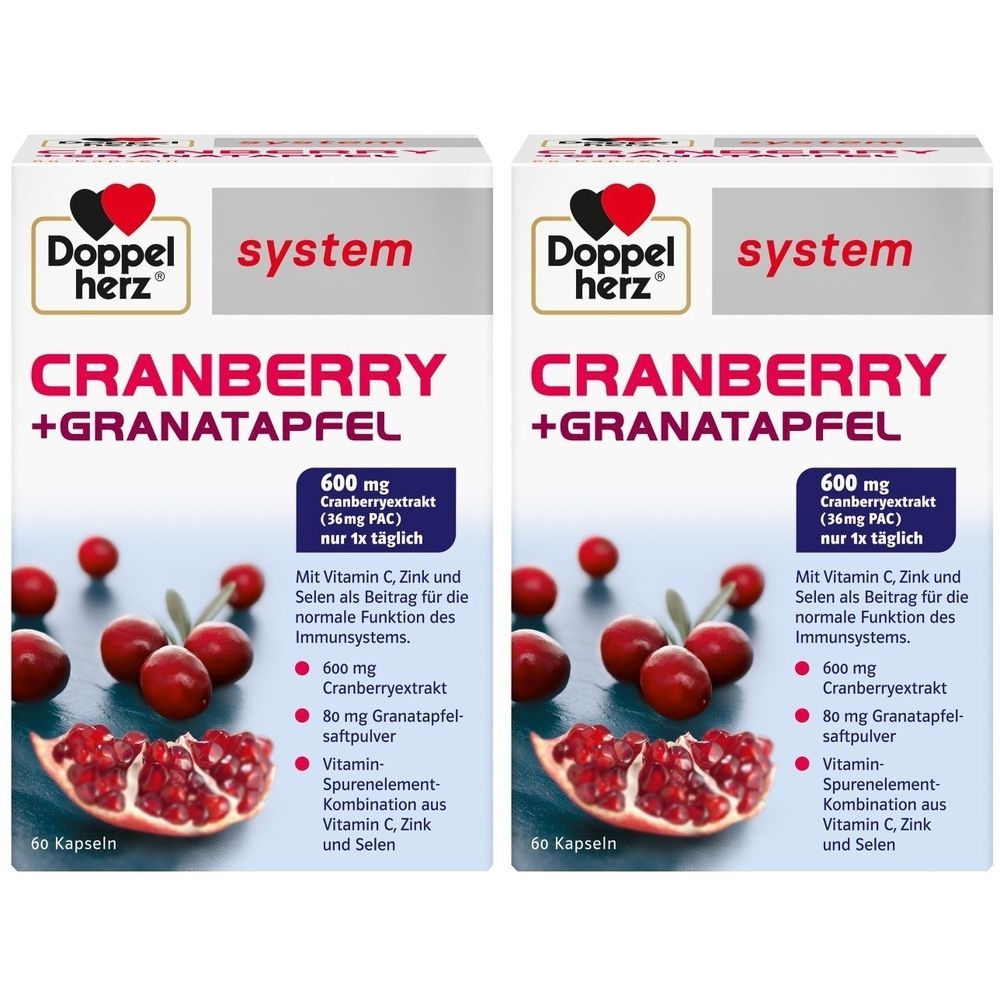 Doppelherz® system CRANBERRY + POMEGRANATE, 2x60 St