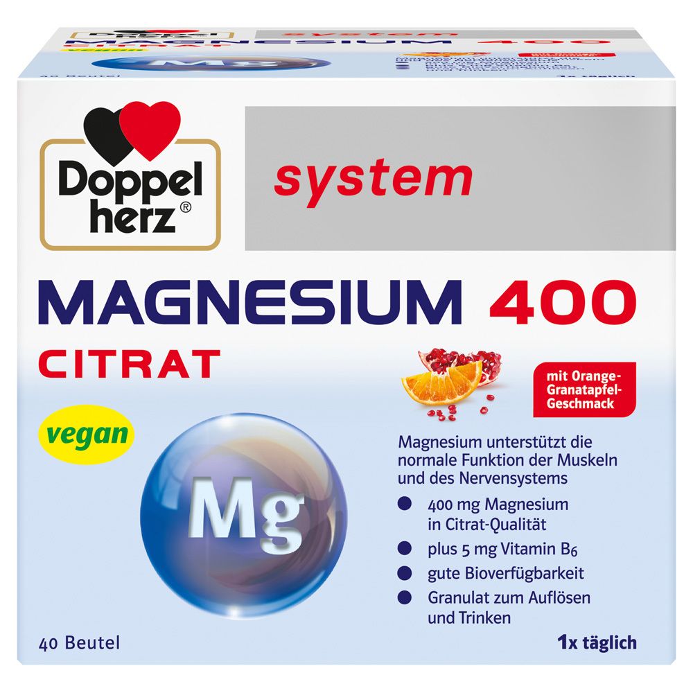 Doppelherz® system MAGNESIUM 400 CITRATE, 40 capsules