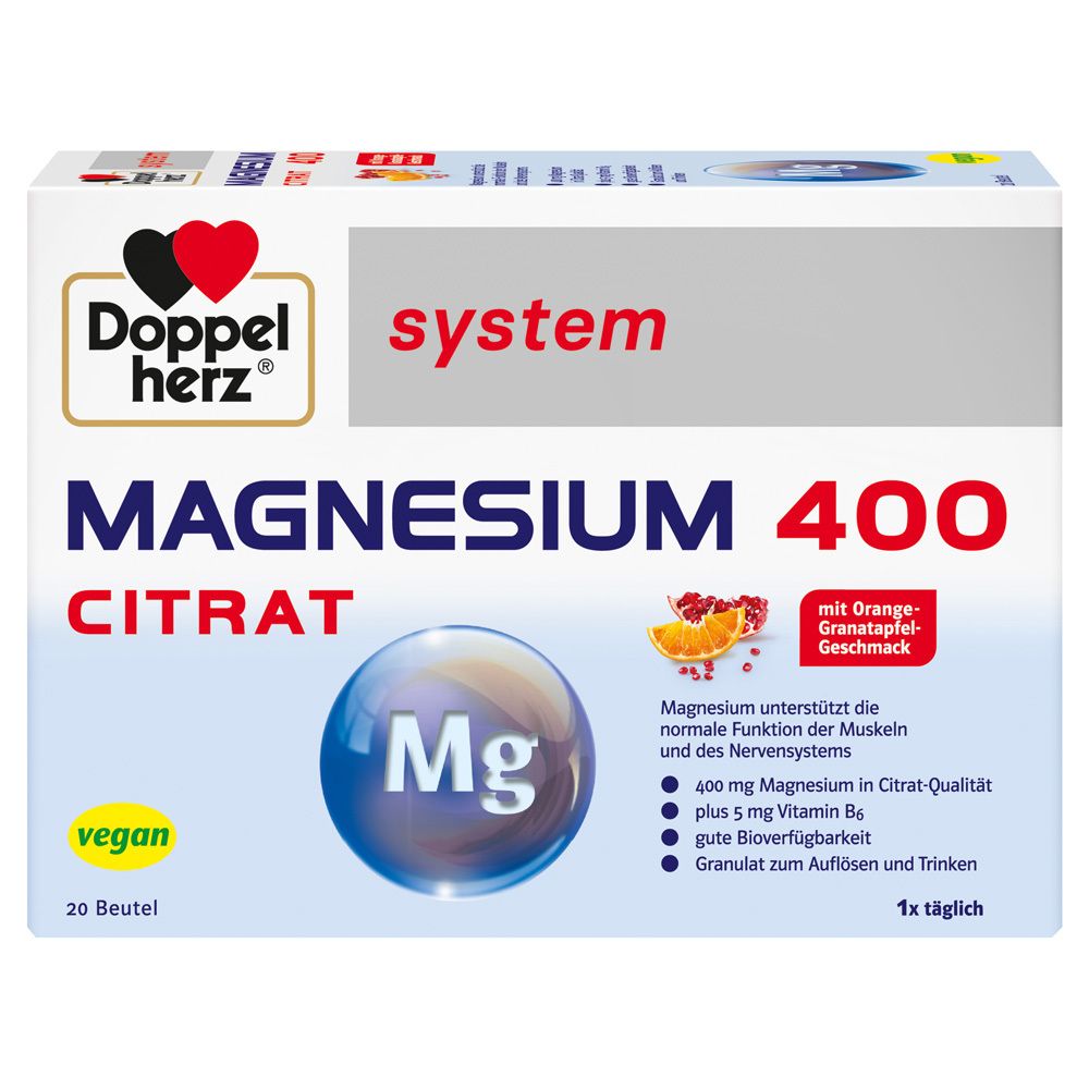 Doppelherz® system MAGNESIUM 400 CITRATE, 20 capsules