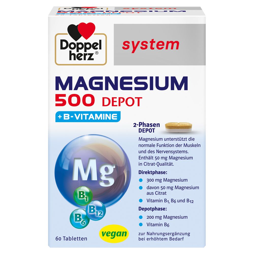 Doppelherz® system Magnesium 500 Depot 60 St