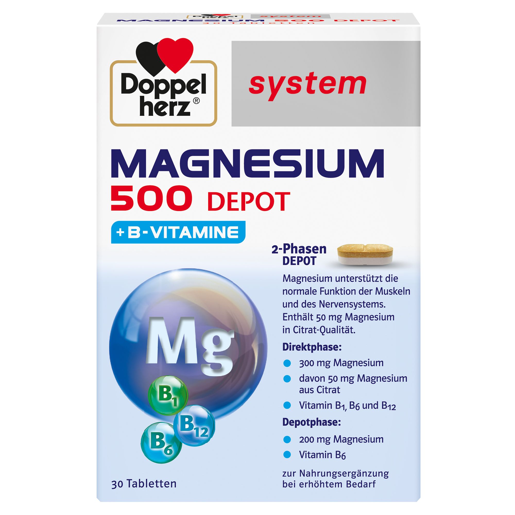 Doppelherz® system Magnesium 500 Depot 30 St
