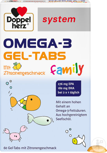 Doppelherz System Omega-3 Family Gel-Tabs 60 pieces